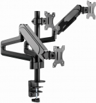 Gembird MA-DA3-01 monitor desk mount for 3 x 27" black