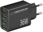 Esperanza EZC107K mains charger 36W Black