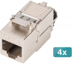 DIGITUS Keystone Modul werkzeugfrei. Montageschluss 4 Stk.