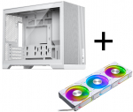 Phanteks XT M3 PC case + D30 PWM D-RGB fans 3-pack, white