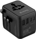 Crong World Travel Adapter GaN 45W UK/EU/US/AU