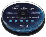 MediaRange Bluray 25GB 10pcs BD-RE Spindel 2x