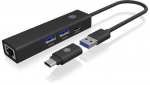 Icybox ICY BOX IB-HUB1439-LAN 4in1 HUB