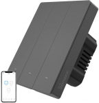 Smart WiFi wall switch SONOFF M5-3C-80 (3-channel, for frame, graphite)