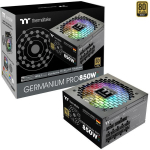 Thermaltake Germanium Pro RGB 850W Black PSU 1x12-Pin GPU 4x PCIe