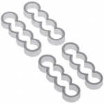 Alphacool Eiskamm Alu X4 Flat - 4mm silver - 4 pcs