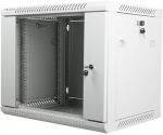 Lanberg wall-mounted installation rack cabinet 19'' 9U 600x450mm gray (glass door)