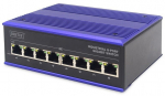 DIGITUS Switch Ind. 8-Port Gigabit Unmanaged blau