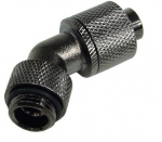 13/10mm (10x1.5mm) screw-on nozzle 45&deg; rotatable G1/4 - knurled - black nickel