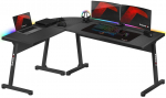 Huzaro Hero 6.0 Black RGB Gaming Desk 1470x1120x740mm