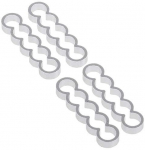 Alphacool Eiskamm Alu X5 Flat - 4mm silver - 4 pcs