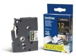 Brother TZE334 12mm gold on black label tape