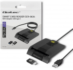 Qoltec smart card reader + USB-C adapter SCR0634
