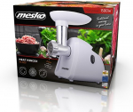 Mesko | Meat mincer | MS 4809 | White | 350 W | Middle size sieve; mince sieve; poppy sieve; plunger; sausage filler