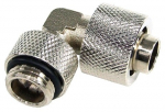 13/10mm (10x1.5mm) screw-on nozzle 90&deg; rotatable G1/4 - knurled - silver...