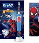 Oral-B | Electric Toothbrush with Travel Case | Vitality PRO Kids Spiderman | Rechargeable | For children | Number of br