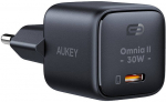 Aukey PA-B1L USB-C 30W GaN wall charger (black)