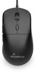 MediaRange Maus 6 Tasten kabelge. USB-C 800-2400 dpi sw