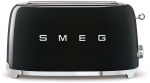 Smeg TSF02BLEU Toaster, 4 slice, black, metal body