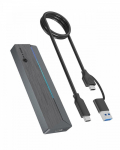 ICY BOX M.2 NVMe & SATA enclosure, RGB lighting, USB 3.2 Gen 2, 10 Gbps