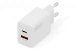 DIGITUS USB GaN Charger 30W, 1x USB-C, 1x USB-A