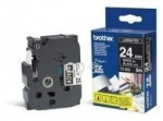 Brother | TZe-355 Laminated Tape | White on Black | TZe | 8 m | 2.4 cm