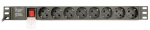 Gembird Listwa zasilająca rack (PDU), 8 gniazd typ Schuko, 1U, 16A, wtyk Schuko 3m
