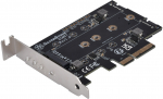 Silverstone SST-ECM27 M.2/SATA Adapter Card PCIe 4.0 1x M-Key 2x SATA 6G Low Profile