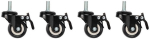 LANBERG castors x4 with thread and brake