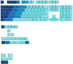 Glorious GPBT Gradient Keycaps Ocean ISO Layout DE