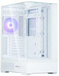 Zalman P40 Prism Mid-Tower Tempered Glass White PC Case