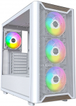 Montech XR Wood ATX Midi-Tower PC Case, ARGB, Tempered Glass, White