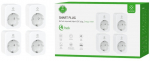 Smart sockets 4pcs, 3680W, 16A, with energy meter, TUYA, WOOX