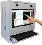 TECHLY PC LCD monitor and kb cabinet