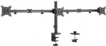 Gembird adjustable desk arm for 3 monitors, 17-27", 7 kg