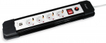 Equip Steckdosenleiste 4-fach Schuko 1,5m mit 2xUSBSchalter