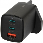iBOX C-65 Black, GaN 65W universal charger UK plug