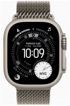 Apple Watch Ultra 3 Titanium Cellular 49mm Natur (Milanaise Titan natur) Medium