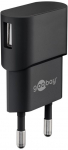 Goobay USB charger 1 A - with 1 USB port; slim design, black
