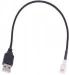 Phobya adaptor USB (5V) external to 3-Pin fan 30cm - black