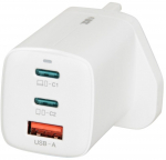 iBOX C-65 White, GaN 65W universal charger UK plug