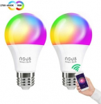 NOUS P3 Smart WiFi RGB bulb E27, 2 pcs, TUYA / Smart Life