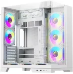 darkFlash TH285 PLUS Computer Case + 8 Fans (White)