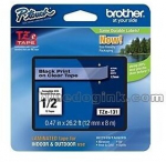 Brother | TZe-131 Laminated Tape | Black on Clear | TZe | 8 m | 1.2 cm
