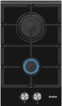 Simfer H3.201.TGRSP Gas on Glass Hob, 2 Burners, Black