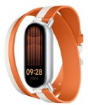 Xiaomi Dual-tone Leather Strap | 140&ndash;180mm | White and Orange | Calf Leather, PU (inside)