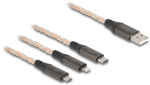 DELOCK USB RGB Ladekabel 3 in 1 Typ-A zu Lightning 1,20m