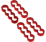 Alphacool Eiskamm Alu X4 Flat - 4mm red - 4 pcs