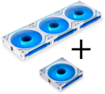 Lian Li UNI FAN SL-INF 120 ARGB Reverse Blade PWM fans, 3-pack incl. controller, 120 mm, white + 1x UNI FAN SL-INF 120 ARGB PWM fan, 120 mm