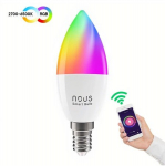 NOUS P4 Smart WiFi RGB Bulb E14, TUYA / Smart Life
